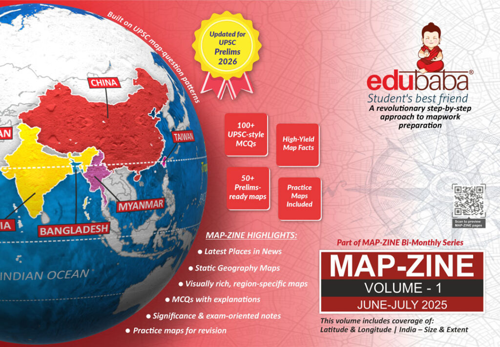 Places in news maps with latitude and longitude for UPSC prelims